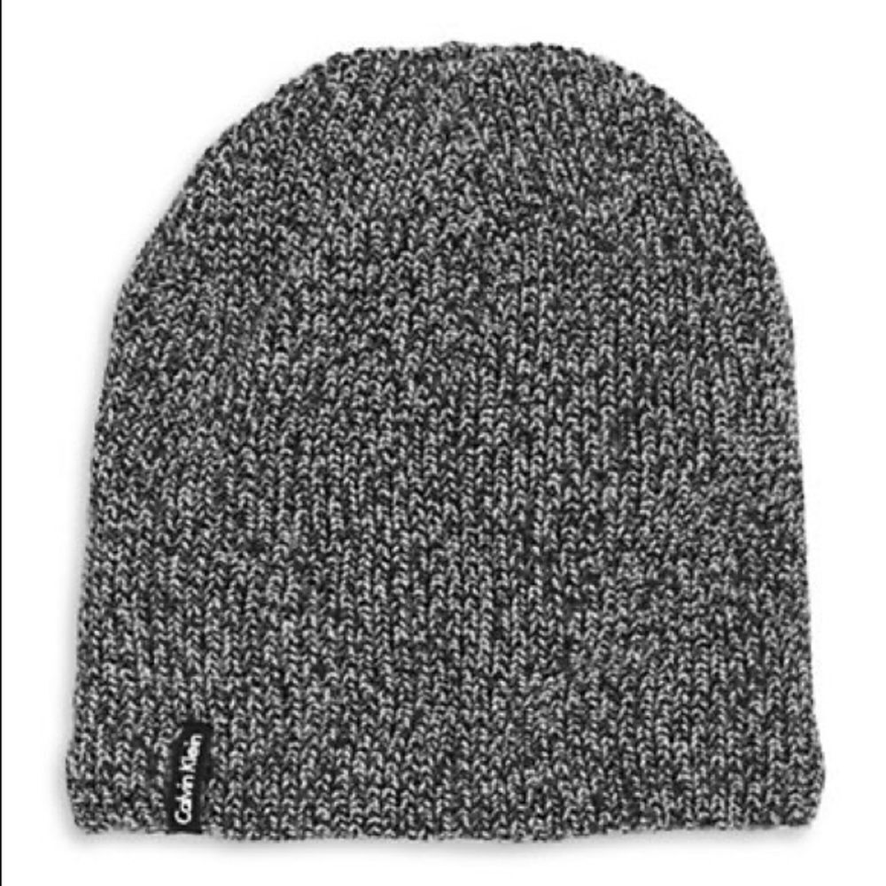 Calvin Klein Shaker Stitch Slouchy Beanie-black